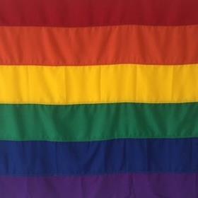 Regnbueflag - Regnbueflag/Pride flag syet i kraftig 160 g polyester. Vælg mellem flere størrelser.
