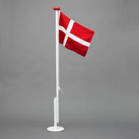 Ministang med flag - Luksus miniflagstang 195 cm med krydsfod
