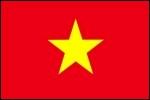 Vietnam - Nationalflag 160 g. polyester.
