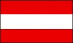 Østrig - Nationalflag 160 g. polyester.
