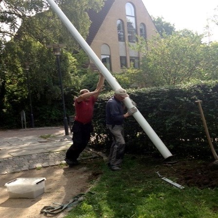 Flagstang vippebeslag montering